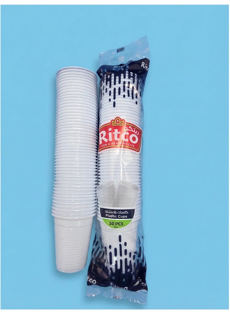 Ritco Carton Of Water Plastic Cup White (1000 Cups/Carton) - Image 2
